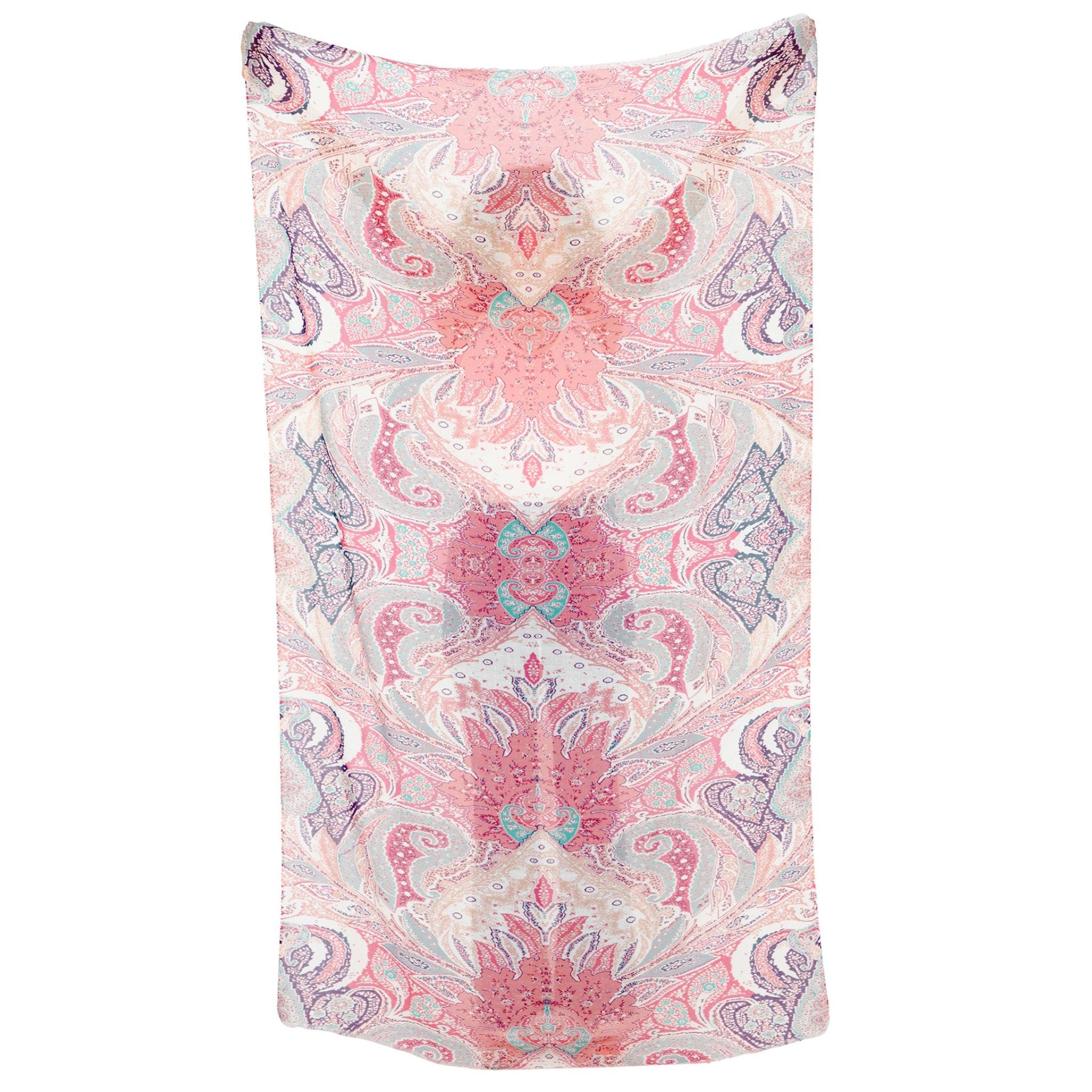 Vismaya Paisley Fringe Georgette Scarf | Nordstrom