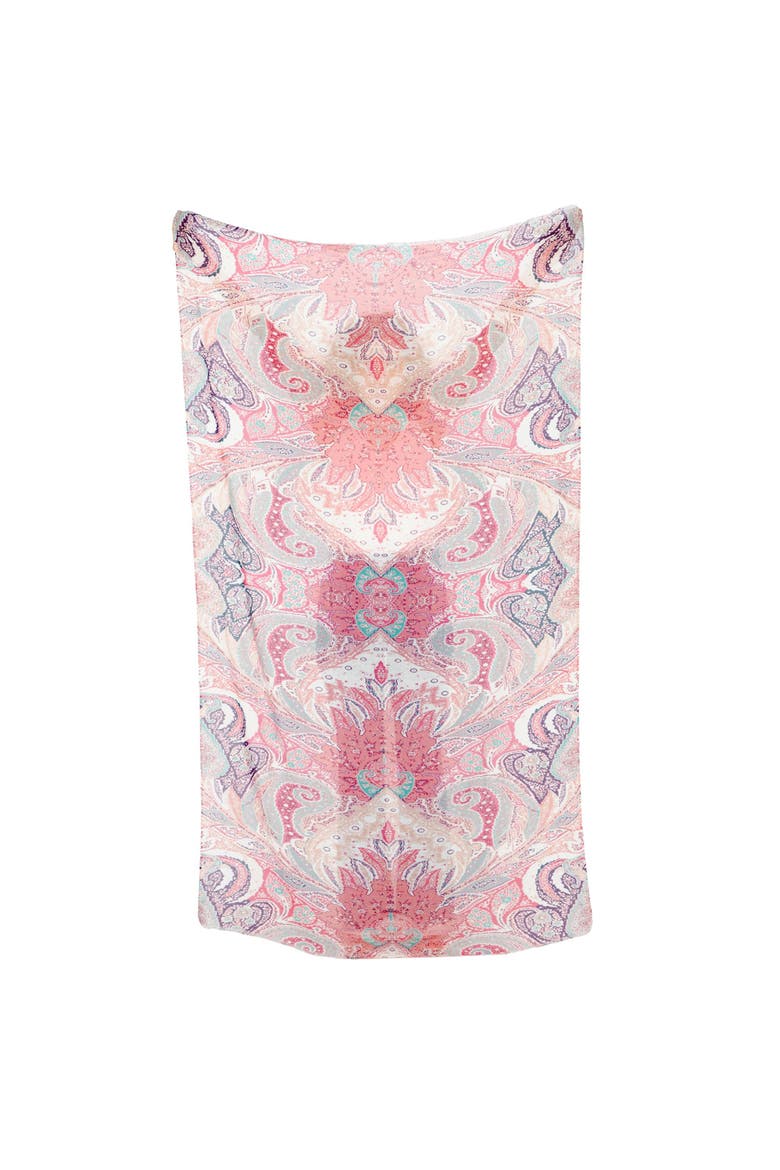 Paisley Fringe Georgette Scarf, Alternate, color, Multi