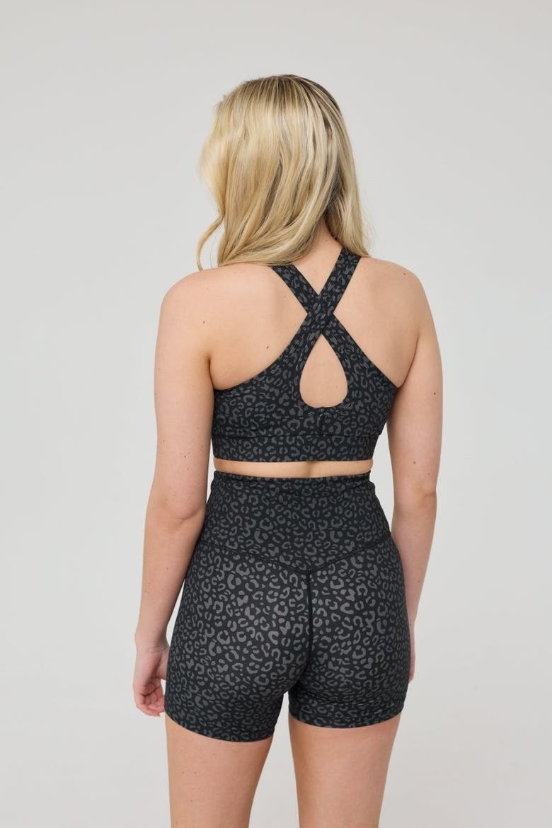 High Support Elite Crossback Sports Bra - Black Leopard, Alternate, color, Black Leopard