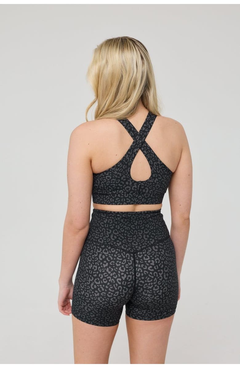 OOSC High Support Elite Crossback Sports Bra - Black Leopard, Alternate, color, Black Leopard