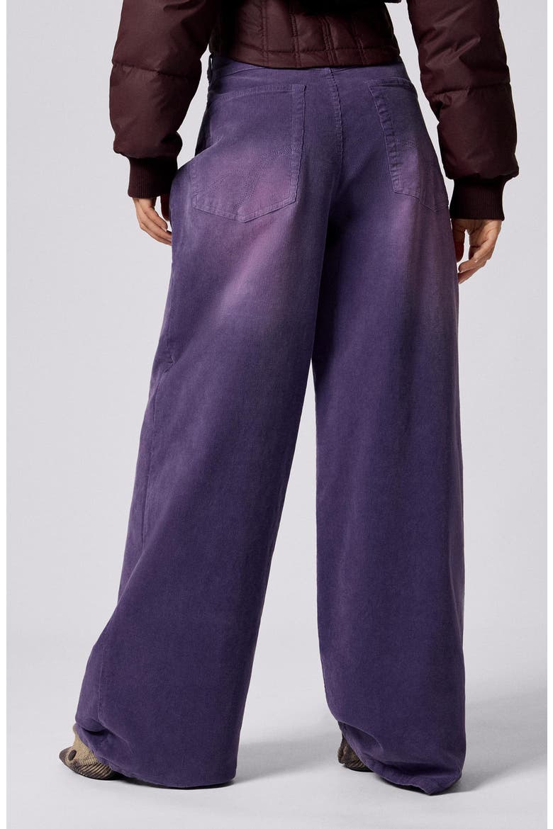 Stretch Cotton Corduroy Wide Leg Pants, Alternate, color, PURPLE