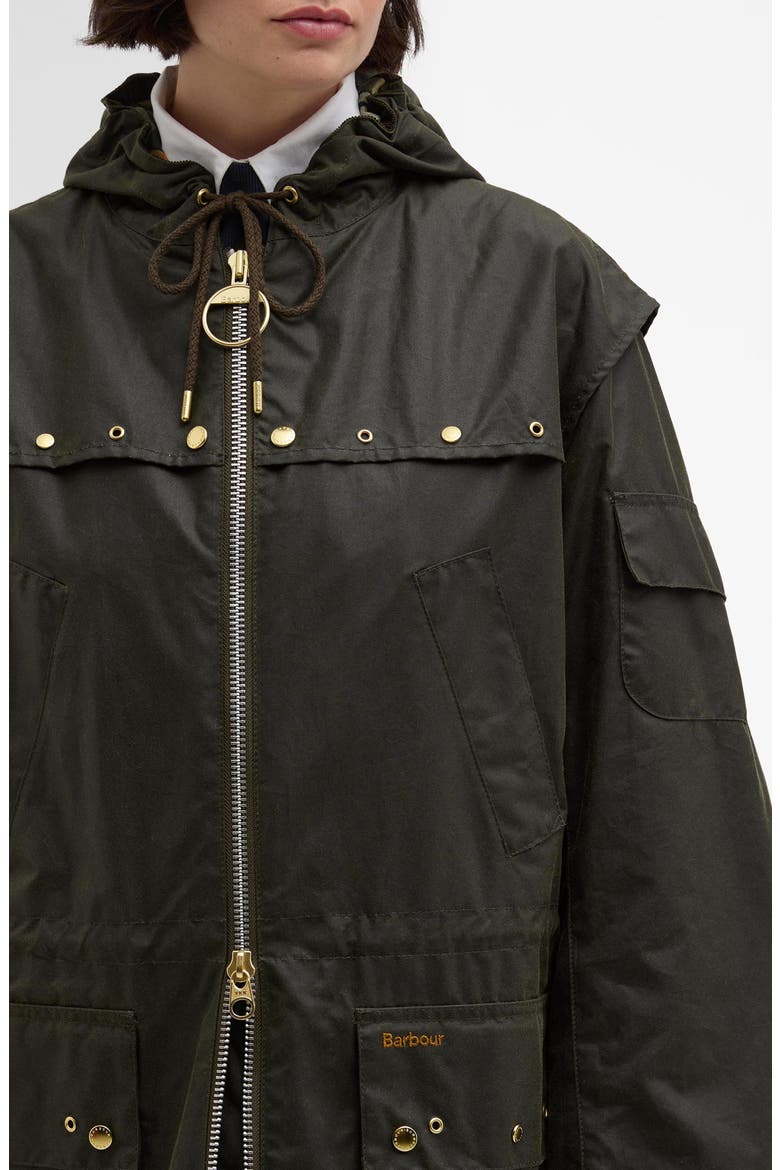 Aberford Waxed Cotton Jacket, Alternate, color, ARCHIVE OLIVE/ ANCIENT TAR