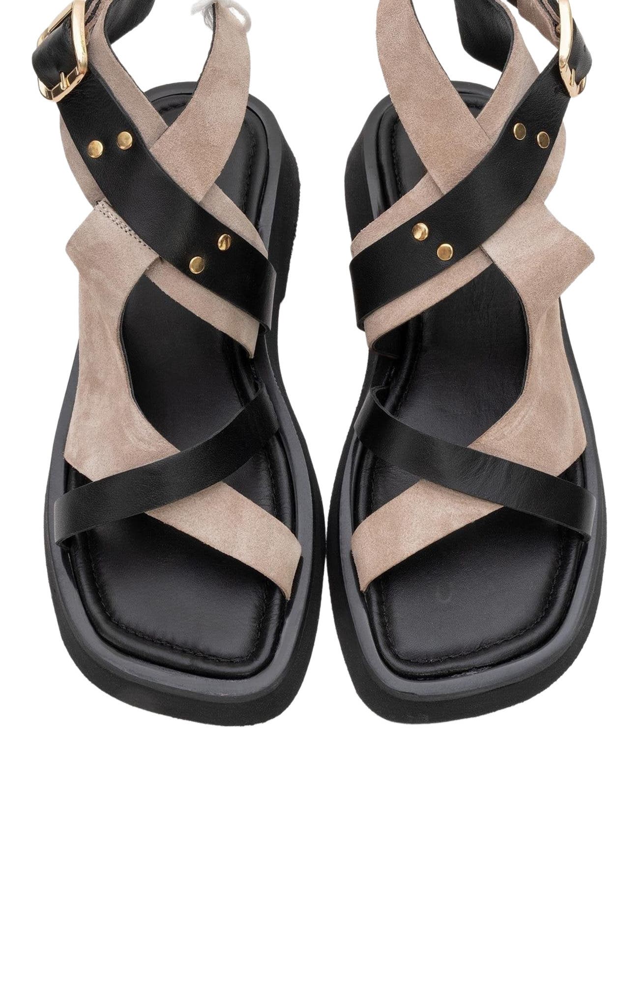 Minnea Suede Leather Sandal, Alternate, color, Beige Suede Leather
