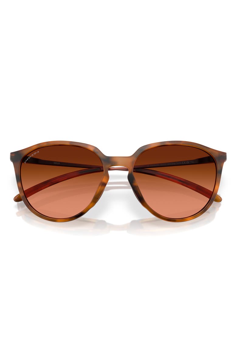 Oakley Sielo 57mm Prizm<sup>™</sup> Polarized Round Sunglasses, Alternate, color, Brown Tort