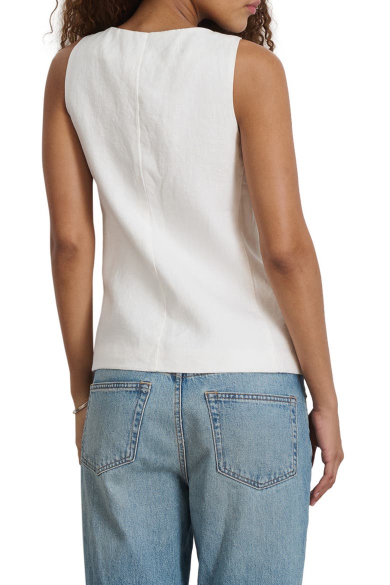 Liv Linen Vest, Alternate, color, OFF WHITE