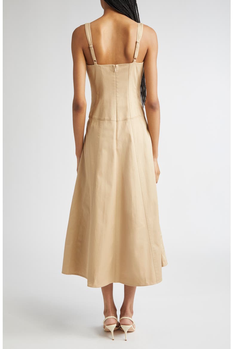 Lucil Layer Ruffle Maxi Dress, Alternate, color, KHAKI/ WHITE
