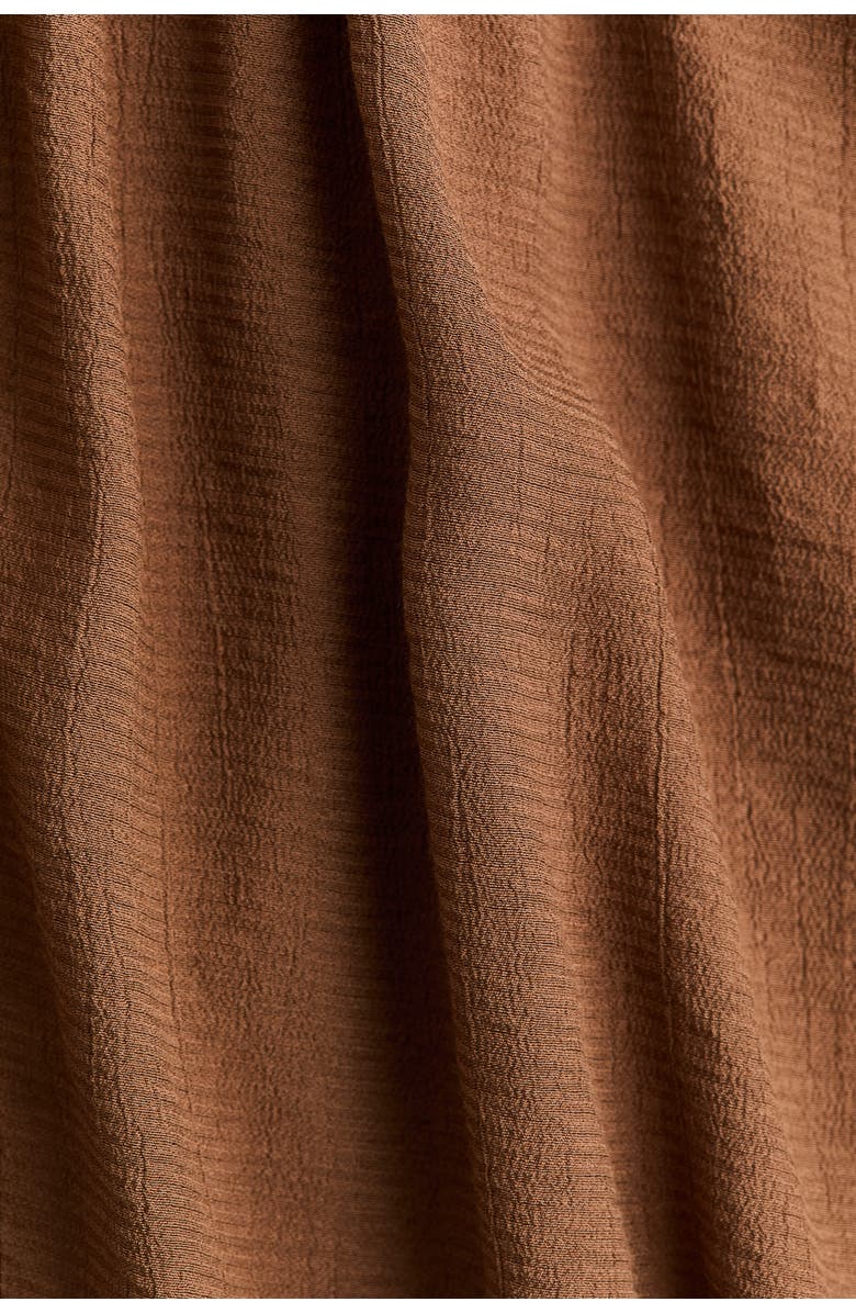 H&M Oversized Gathered Blouse, Alternate, color, Brown