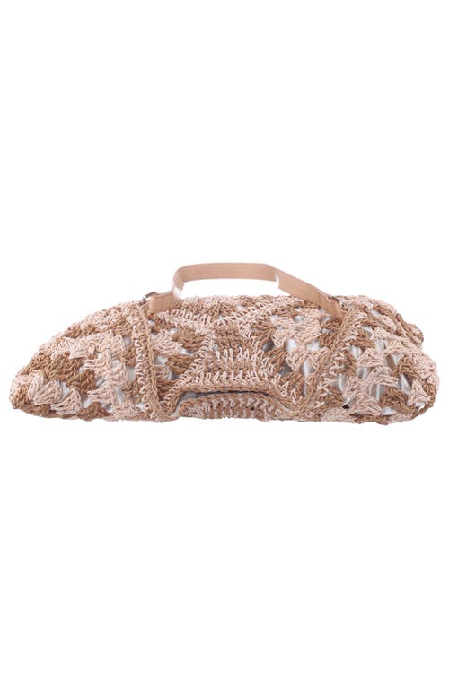 Shop Nina Zeneya Woven Shoulder Bag In Tan-natural