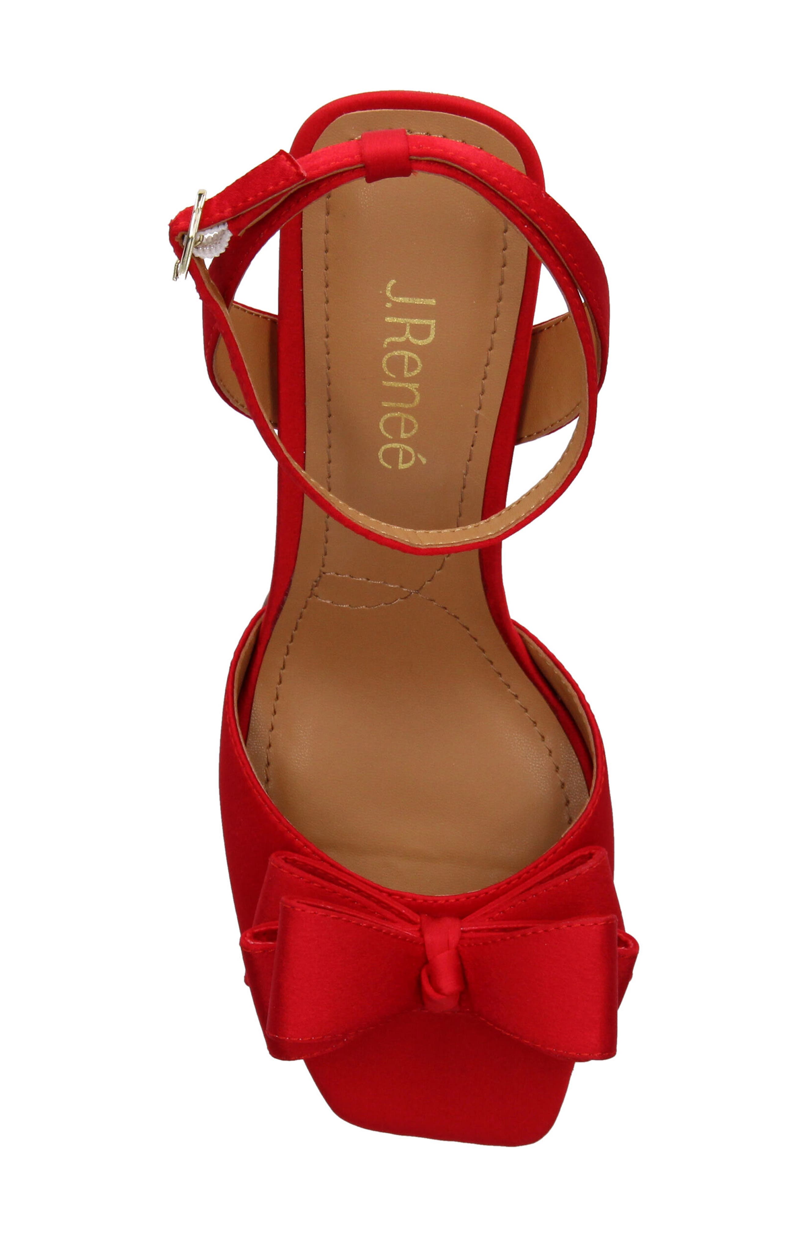 Nishia Ankle Strap Sandal, Alternate, color, RED
