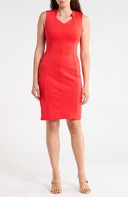 Calvin Klein Seamed Sheath Dress