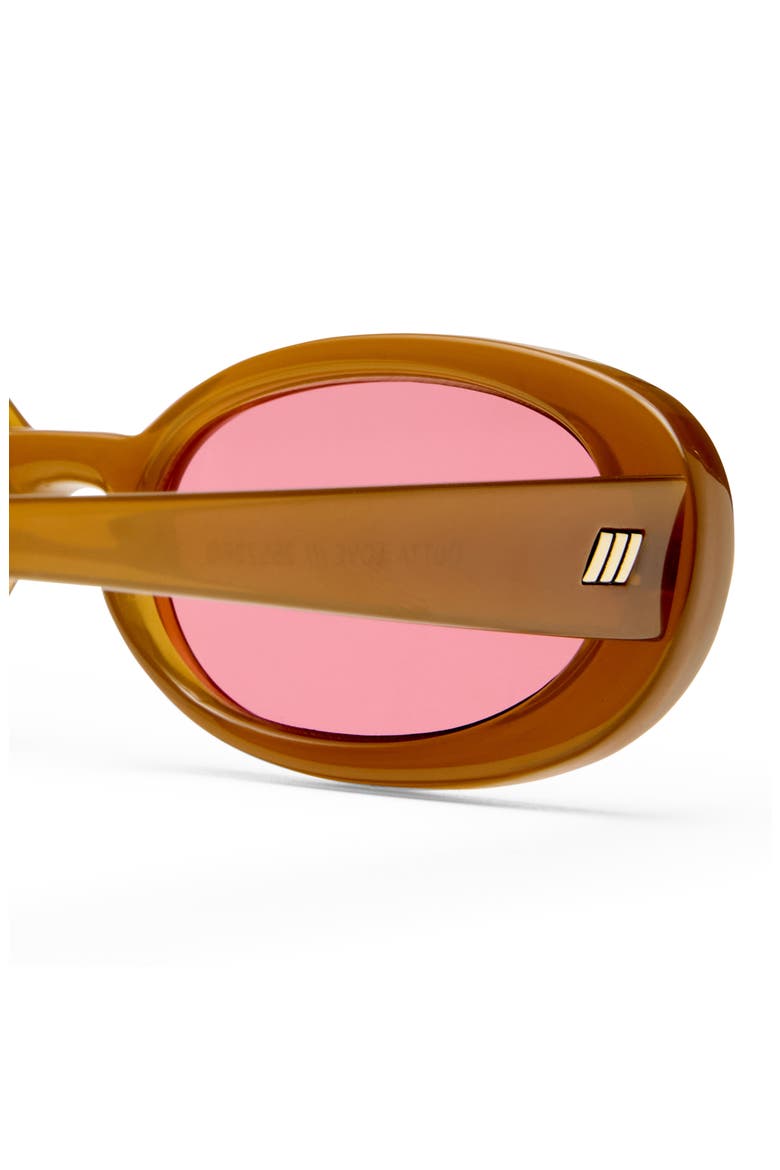 Outta Love 51mm Oval Sunglasses, Alternate, color, TOFFEE / CRIMSON TINT