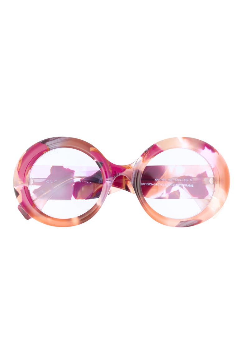 52mm Round Sunglasses, Main, color, VIOLET VIOLET VIOLET