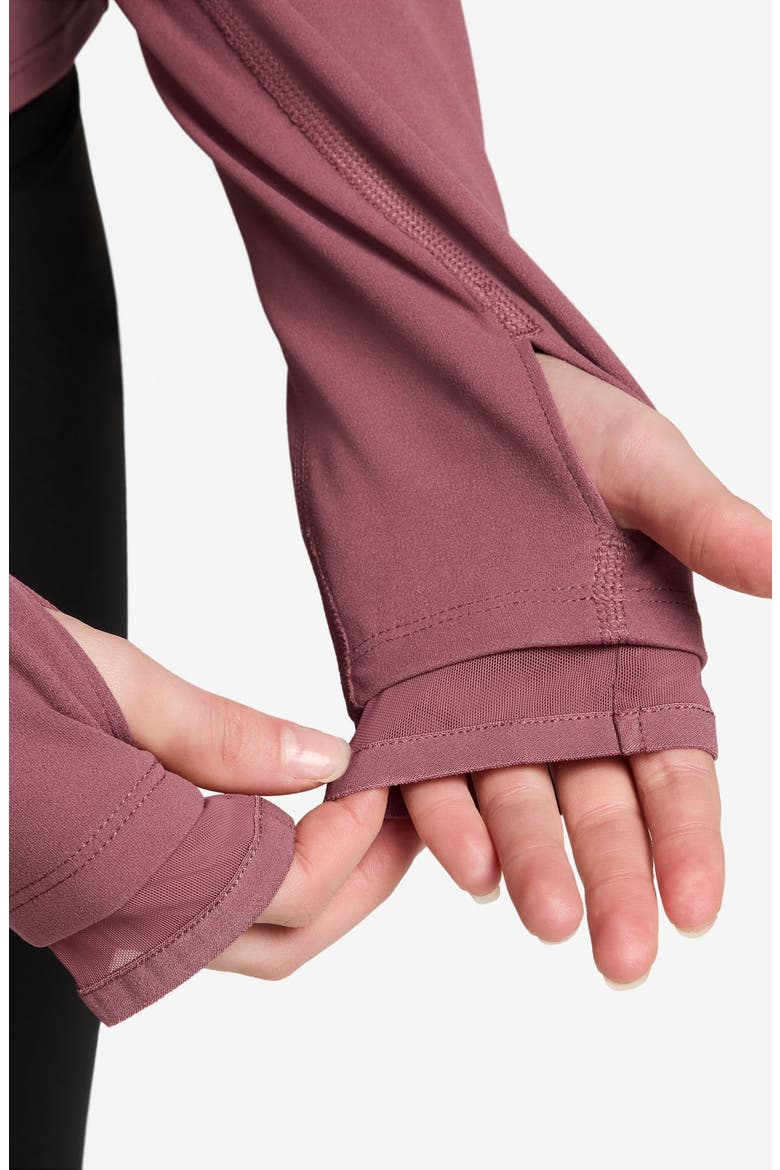 Kids' Mavn Dri-FIT Full Zip Long Sleeve Top, Alternate, color, 654 PINK SMOKE/PINK SMOKE