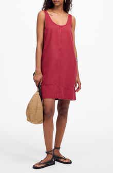 Madewell Garment-Dyed Denim Scoopneck Minidress