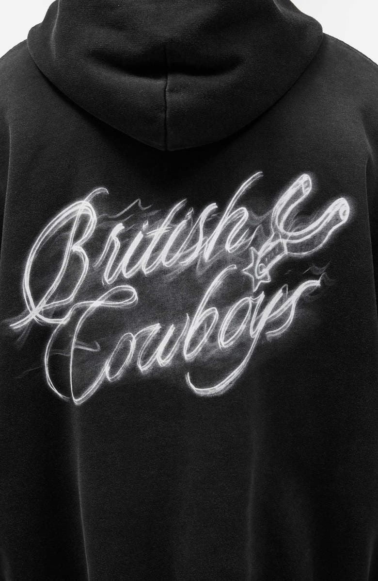 Represent Nothing Faster Quarter Zip Graphic Sweatshirt, Alternate, color, Stained Black