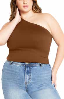 City Chic Swept Away One-Shoulder Top