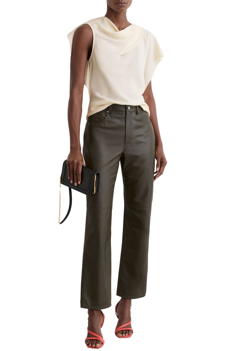 Reiss Natalie Asymmetric T-Shirt, Alternate, color, Ivory