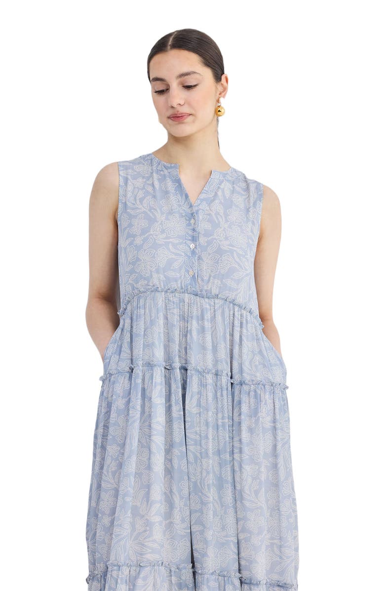 Reistor The Perfect Resort Floral Maxi in Periwinkle Blue, Alternate, color, Periwinkle Bloom