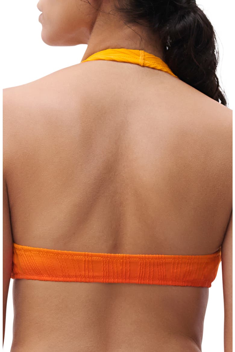 Textured Tie Front Bikini Top, Alternate, color, SUNRISE TIE-DYE