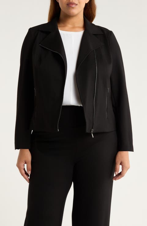 Moto Zip Ponte Jacket (Plus)