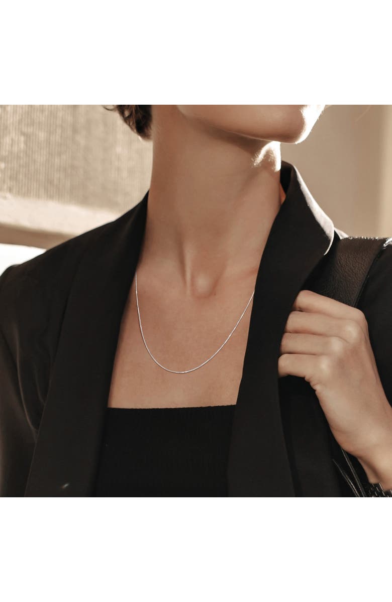 DELMAR Box Link Chain Necklace, 0.65mm, Alternate, color,