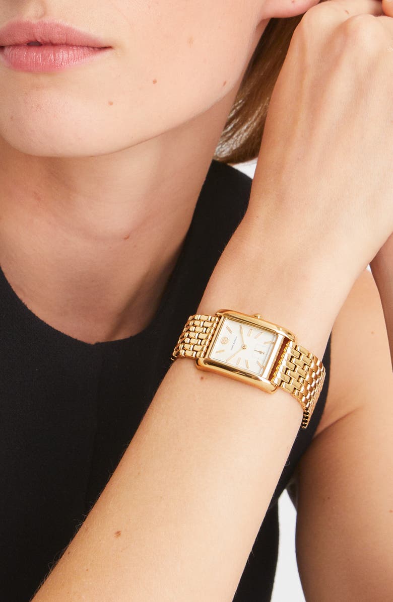 Eleanor Two-Tone Stainless Steel Bracelet Watch, 25mm x 34mm