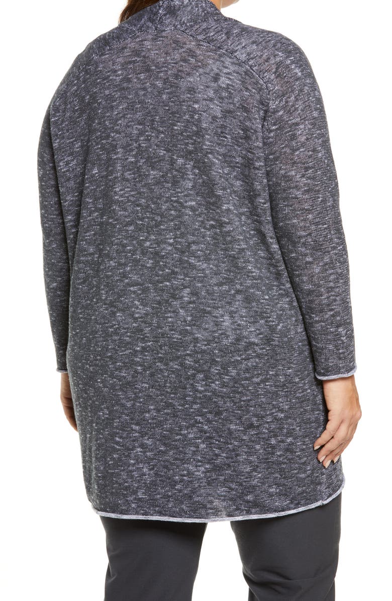 Eileen Fisher Long Cotton & Linen Blend Cardigan, Alternate, color,