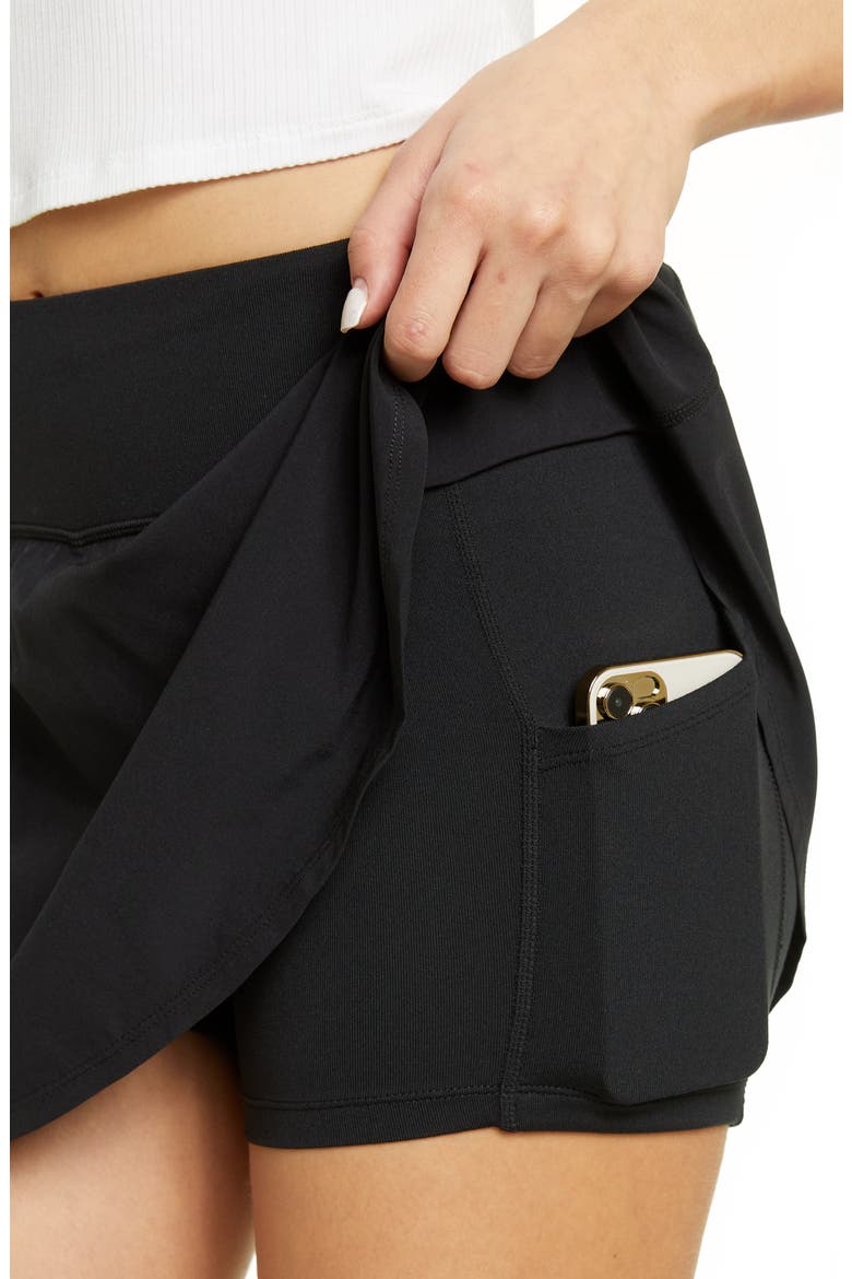 Suns Out Performance Skort, Alternate, color, BLACK