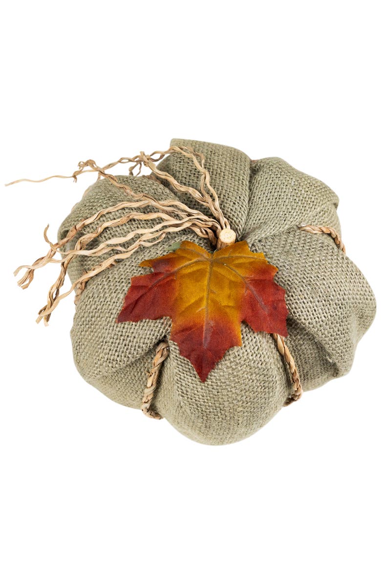 Northlight Burlap and Jute Fall Harvest Pumpkin Decoration - 6.75", Alternate, color, Beige