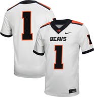 Nike Men's Nike #1 White Oregon State Beavers Road Replica Football Jersey