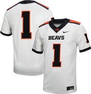 Nike Men's Nike #1 White Oregon State Beavers Road Replica Football Jersey