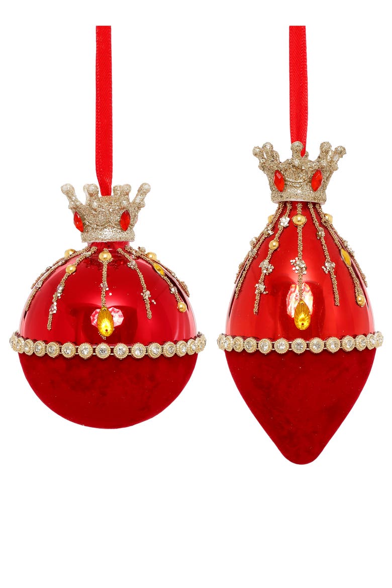 Royal Crown Ornament, Box of 6, Main, color, Red