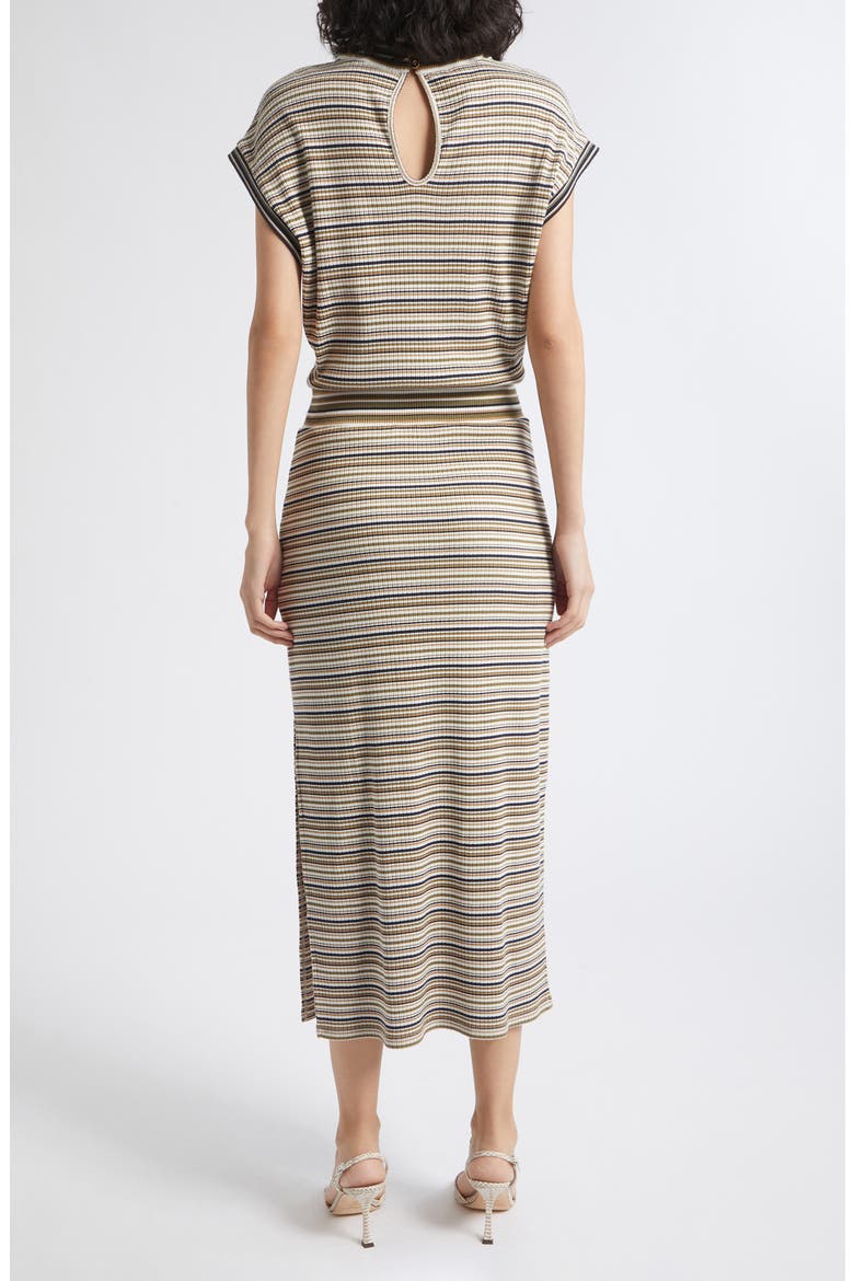 Natalie Stripe Drop Waist Dress, Alternate, color, BONE STRIPE