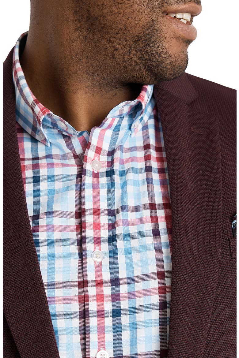 Milton Textured Stretch Sport Coat, Alternate, color, WINE