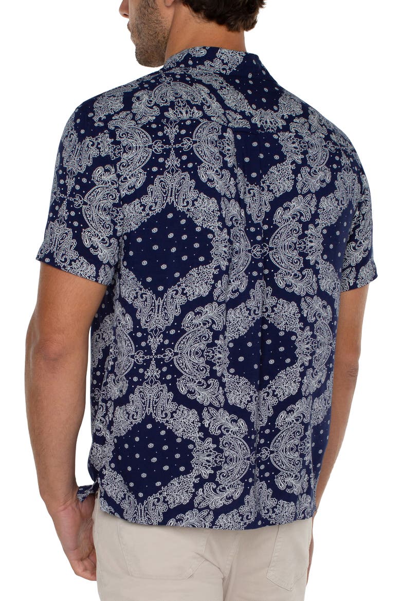 Paisley Camp Shirt, Alternate, color, ECLPSE