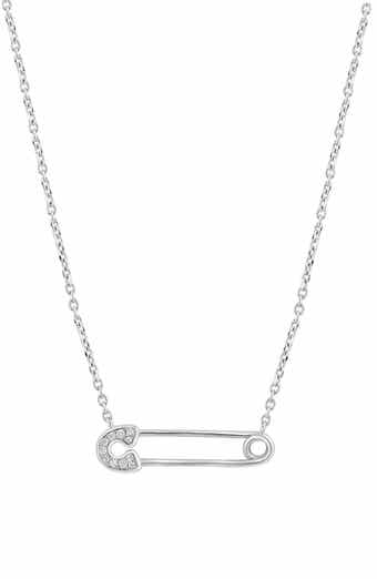 EFFY Diamond Safety Pin Necklace - 0.03ct.