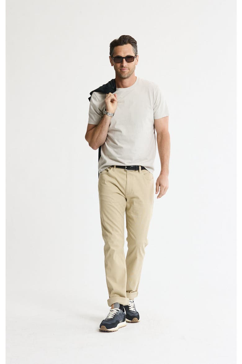 Cotton Silk Blend Stretch 5-Pocket Pants, Alternate, color, Khaki