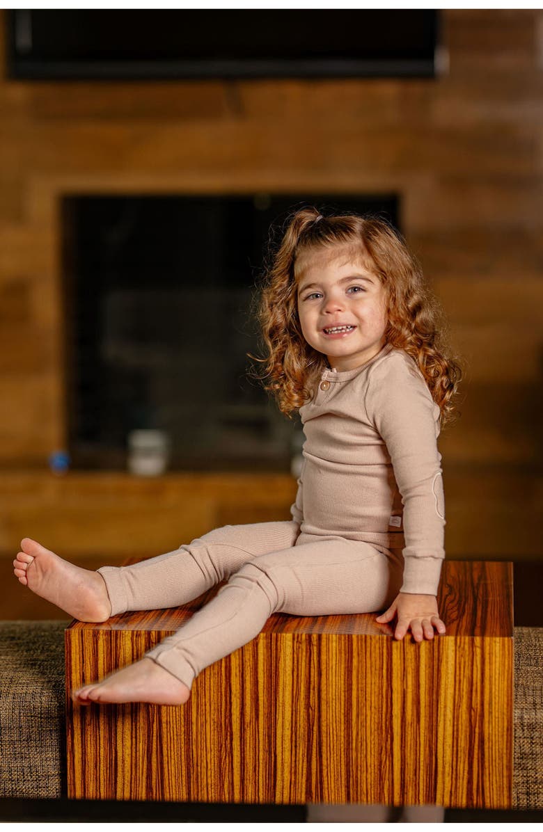 Pouf Girls Ribbed Set, Alternate, color, Blush