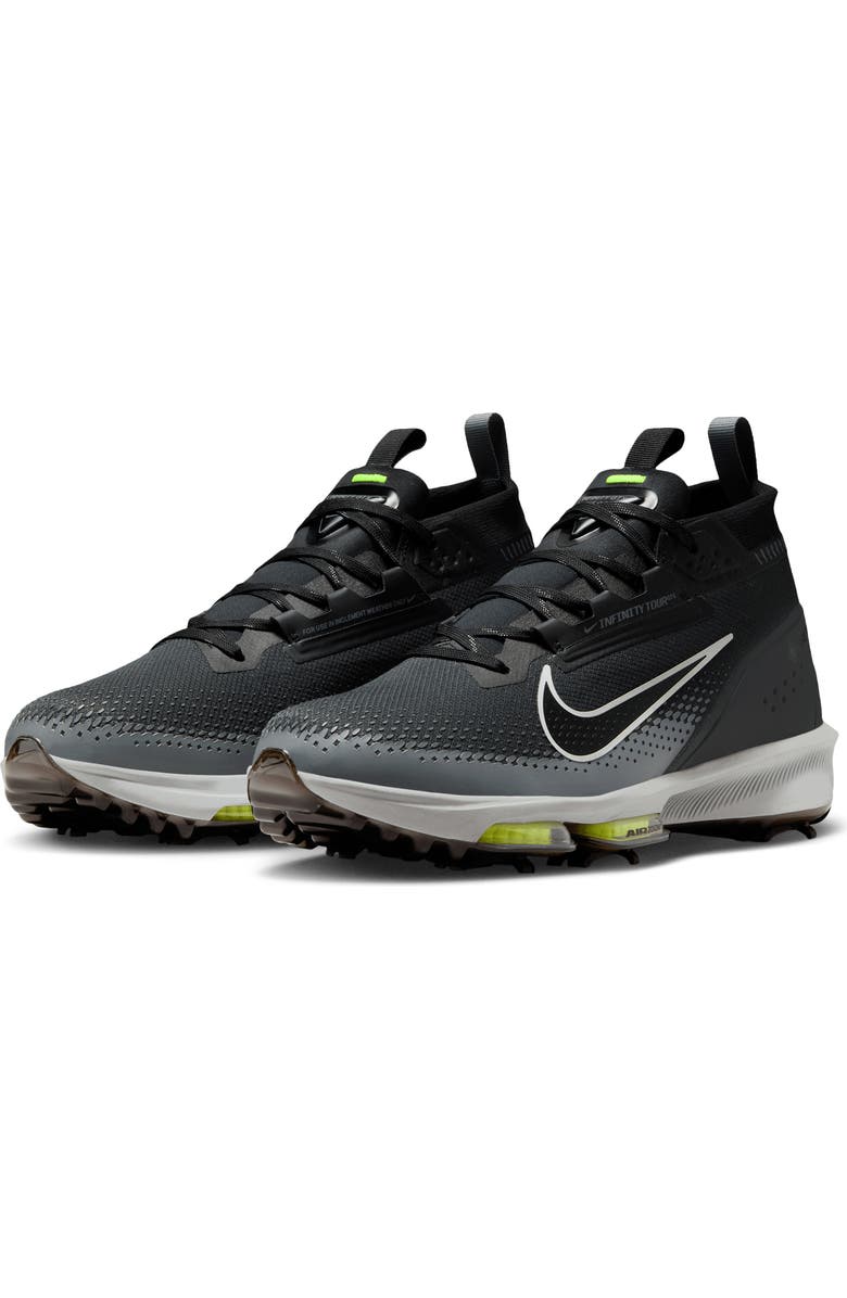 Nike Infinity Tour 2 GORE-TEX Waterproof Golf Shoe, Main, color, Dark Smoke Grey/ Black