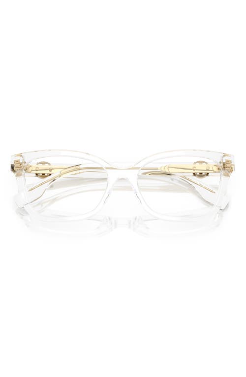 Tory Burch 49mm Phantos Optical Glasses In Clear