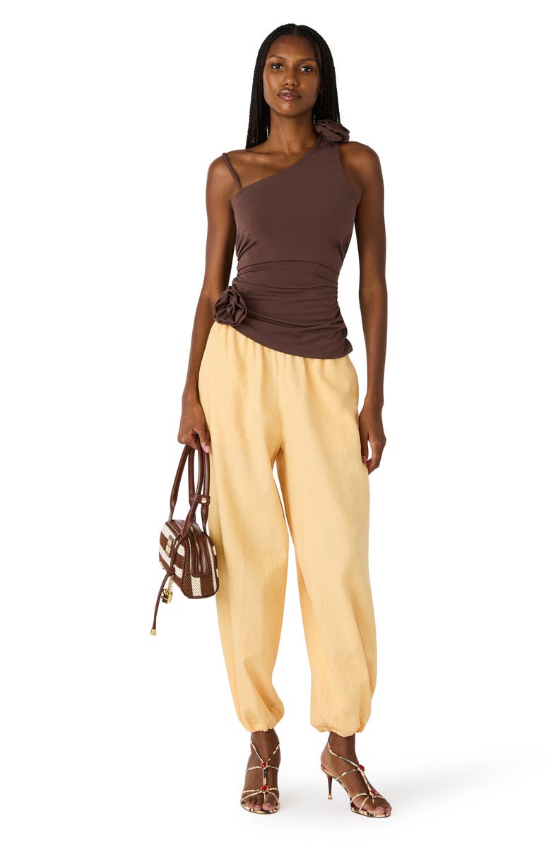 Steve Madden Hadleigh Asymmetric Ruched Tank, Alternate, color,