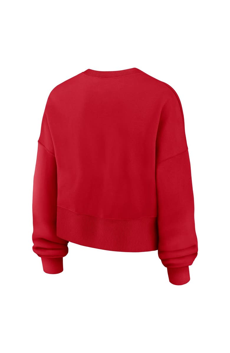 Nike Women's Nike Red Texas Rangers Oversized High Hip Pullover Sweatshirt, Alternate, color, Red