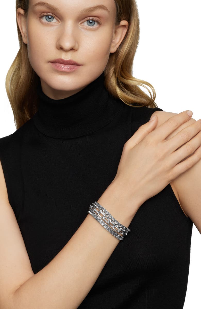 David Yurman Multi-Row Chain Bracelet, Alternate, color, Silver