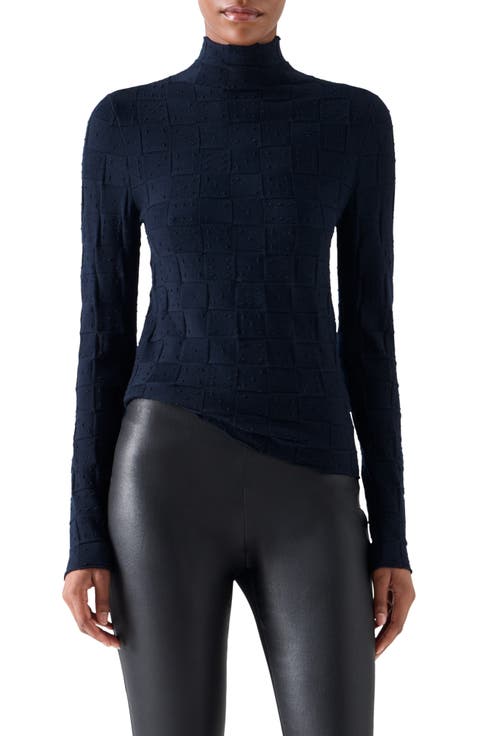 3D Dice Virgin Wool Turtleneck Sweater