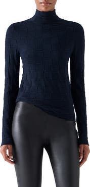 Akris punto 3D Dice Virgin Wool Turtleneck Sweater