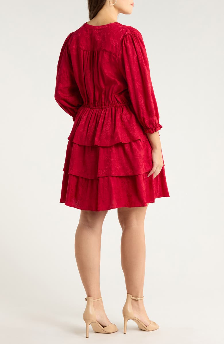 SUGARLIPS Burnout Floral Minidress, Alternate, color, Burgundy