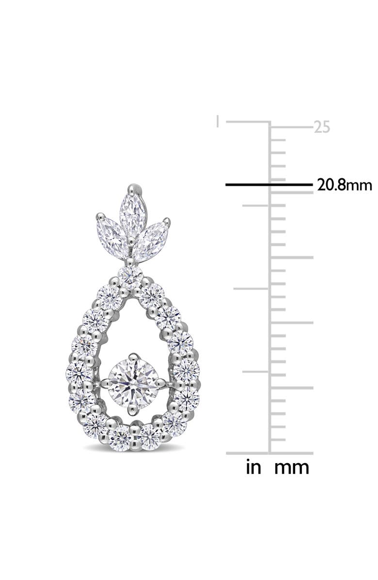 Julianna B. Moissanite Teardrop Earrings Sterling Silver, Alternate, color, Sterling Silver