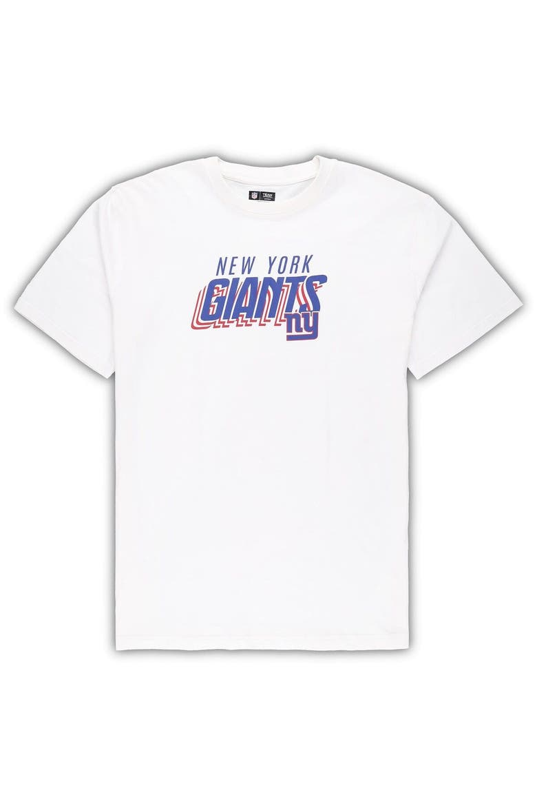 Men's Concepts Sport White/Charcoal New York Giants Big & Tall T-Shirt and Shorts Set, Alternate, color, White