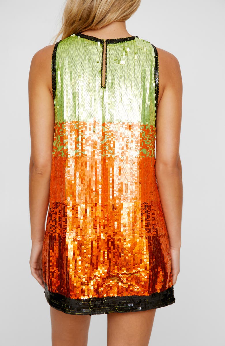 NASTY GAL Sequin Palm Tree Sleeveless Minidress, Alternate, color,