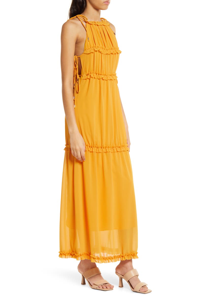 Amy Lynn High Neck Maxi Dress, Alternate, color, Orange